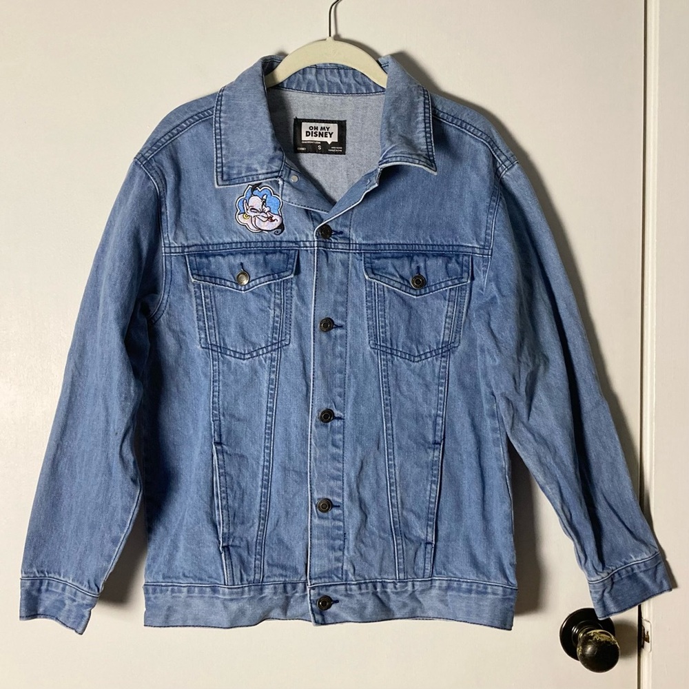 🖤 Oh My Disney Aladdin Genie And Magic Carpet Oversized Jean Jacket Size Small